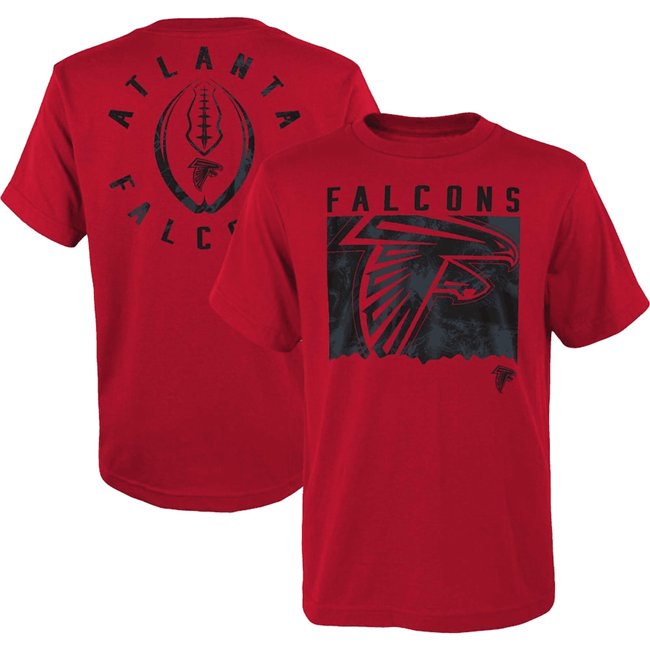 Men's Atlanta Falcons Red Preschool Liquid Camo Logo T-Shirt